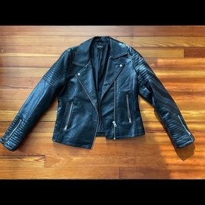 Topshop size 8 vegan leather jacket